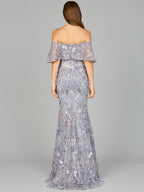 Elegant Off Shoulder Embellished Gown