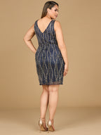 Sleeveless Beaded Short Dress