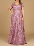 Tonal Lace Ballgown