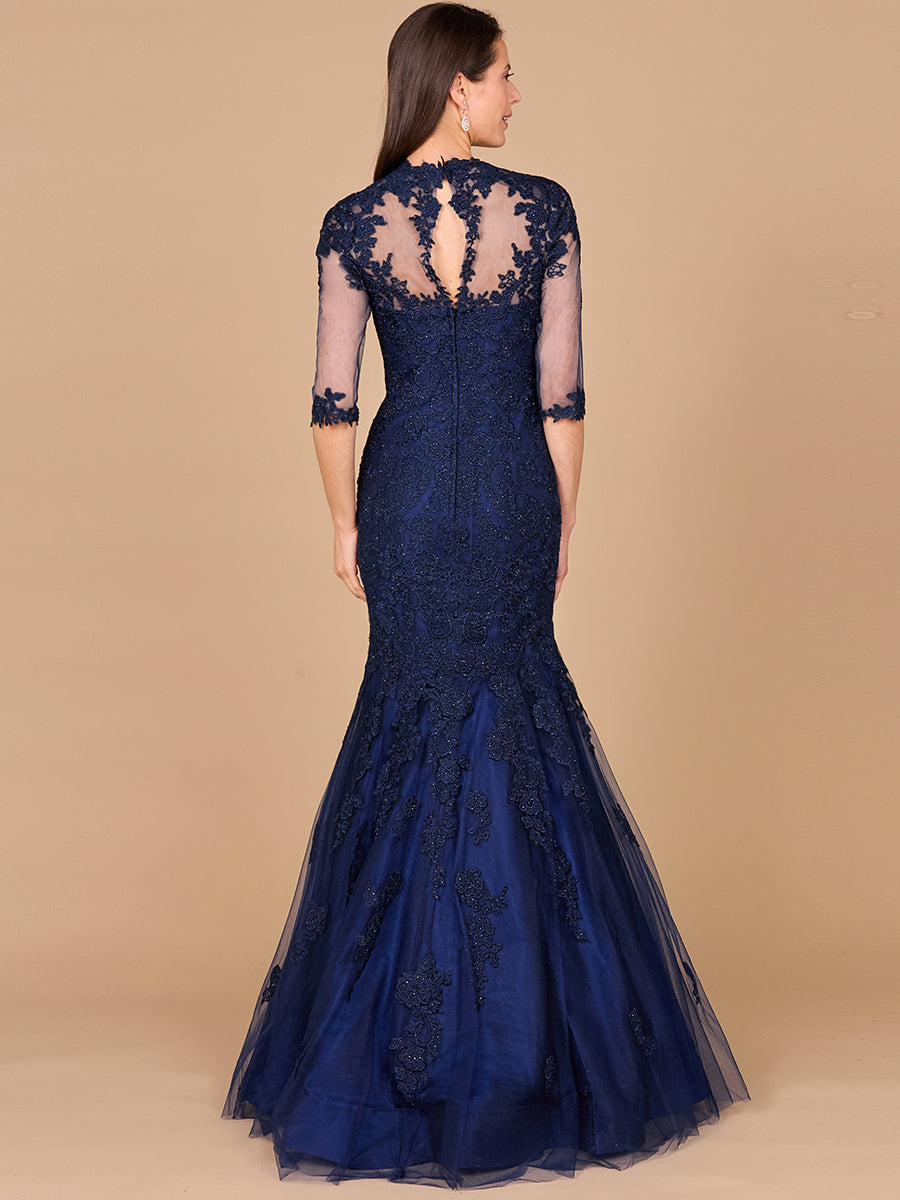 Long Sleeve, Mermaid Lace Gown