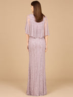 Cape Sleeve Mermaid Gown