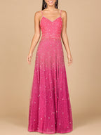 Ombre Beaded Gown  - OUTLET