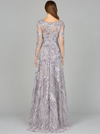 Long Sleeve Modest A-line Gown