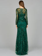 Long Sleeve Lace Gown