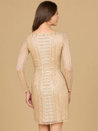 Long Sleeve, High Neck Cocktail Dress