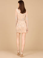 Long Sleeve V-Neck Cocktail Dress