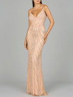 Spaghetti Strap Beaded Dress