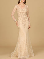 Long Sleeve Lace Mermaid Gown