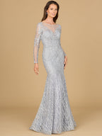 Mermaid, Long Sleeve Lace Gown