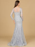 Mermaid, Long Sleeve Lace Gown