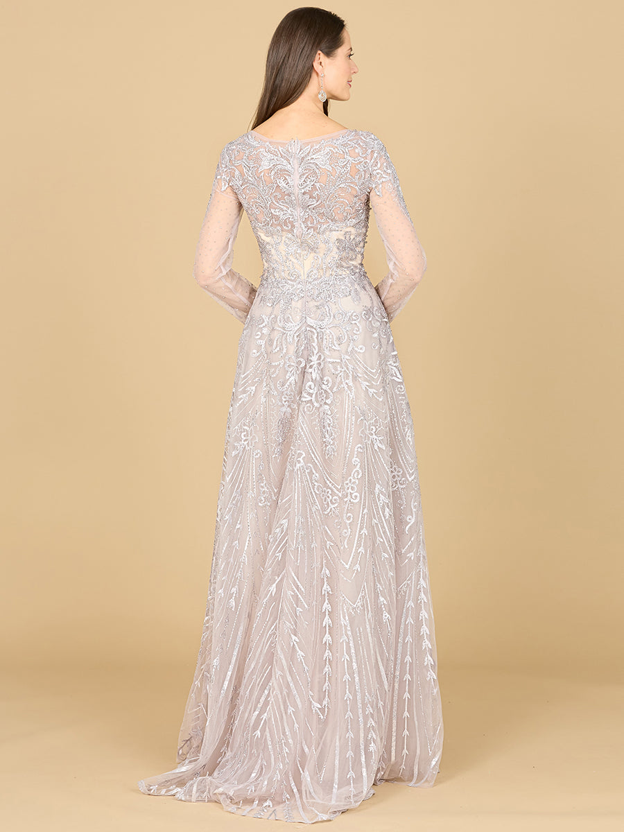 Long Sleeve High Neck Gown