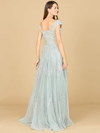 Cap Sleeve Lace Ballgown