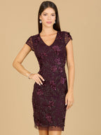 Cap Sleeve Embellished Dress