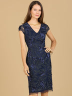 Cap Sleeve Embellished Dress