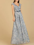 Lace Embellished A-Line Dress