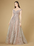 Elegant Off Shoulder Lace Ballgown