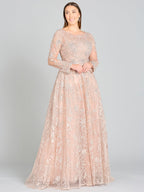 Long Sleeve High Neck Gown