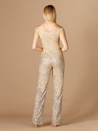Beaded Off Shoulder Jumpsuit