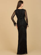 Long Sleeve Fringe Dress