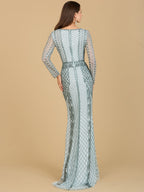 Long Sleeve Beaded Dress