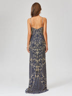Beaded Tank Dress with Slit  - OUTLET