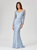 Long Sleeve Lace Mermaid Gown