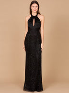 Halter Neck Dress with Keyhole