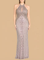 Halter Neck Dress with Keyhole