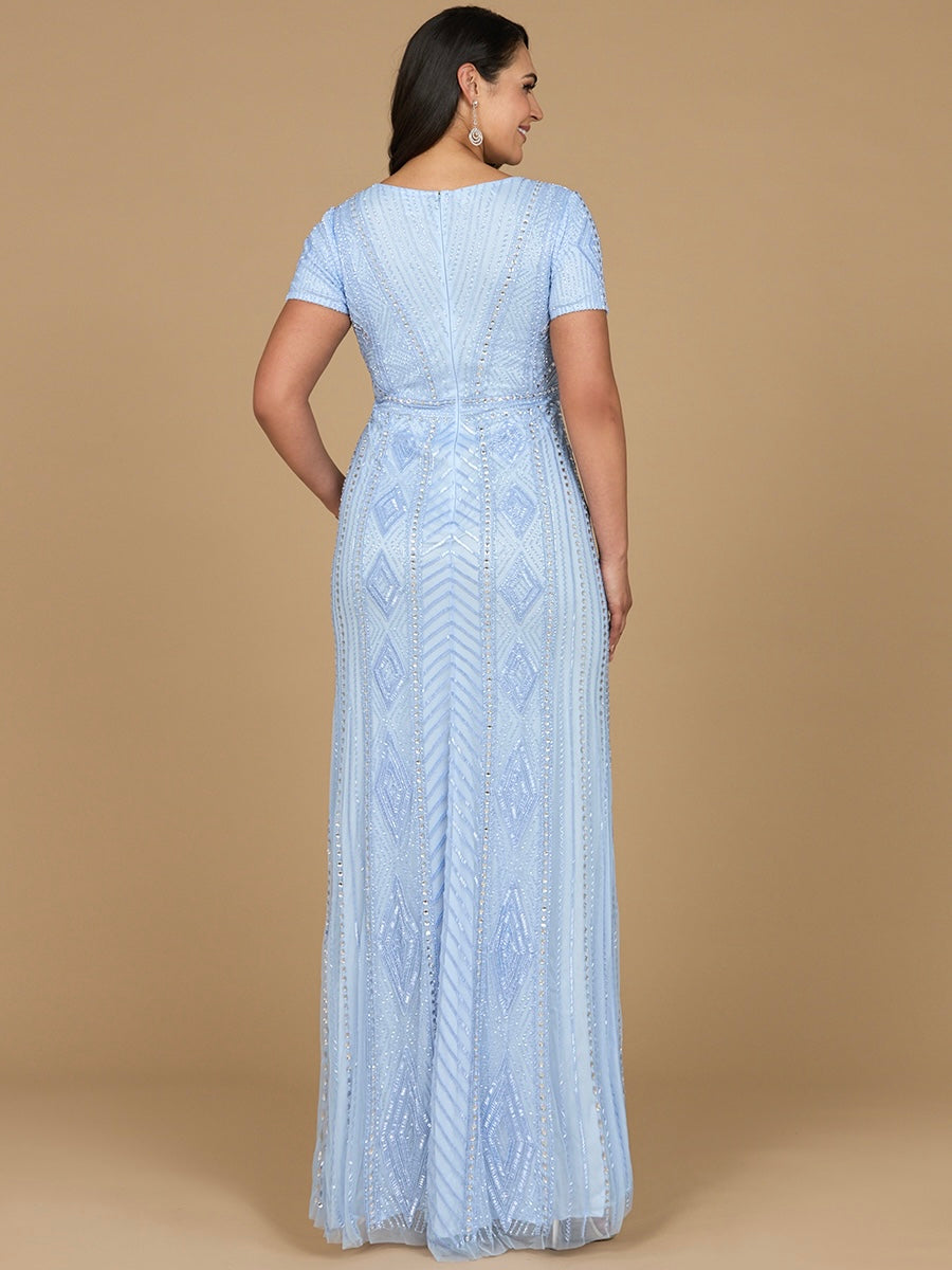 Lara 29606 - Closed Back, Cap Sleeve Dress