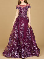 Lara 29619 - Beautiful Lace Applique A-line Ball Gown