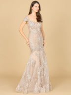 Lara 29642 - Cap Sleeve Mermaid Gown