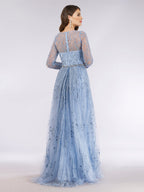 Lara 29782 - Beaded Lace Overskirt Ballgown