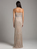 Body Con V-neck Beaded Dress - Lara 29904