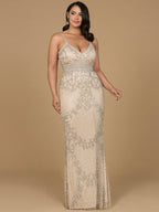 Body Con V-neck Beaded Dress - Lara 29904