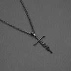 Dainty Silver, Gold, Rose Gold, & Black Faith Necklace Chain