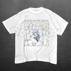 Rei Ayanami Shirt – Feel Like You Don’t Belong Anime Graphic Tee, Retro Evangelion Unisex Cotton Streetwear Shirt