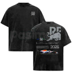 Men's Vintage Open Wheel Racing T-Shirt – Retro Grand Prix Graphic Tee, Washed Lightweight Cotton Motorsport Streetwear Top