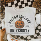 Halloween Town University Sweatshirt | Vintage Pumpkin Crewneck