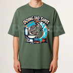 "Doing Dad Shit" Skull Graphic T-Shirt – Funny Father's Day Dad Life Humor Tee