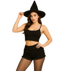 Malco Modes Ruffle Shorts for Women â?? Black Lace Bloomers, Sexy Ruffle Shorts, Halloween Boy Shorts & Y2K Costumes