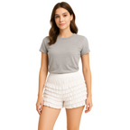 Malco Modes Ruffle Shorts for Women â?? White Shorts Lace Bloomers, Sexy Ruffle Shorts, Halloween Boy Shorts & Y2K Costumes