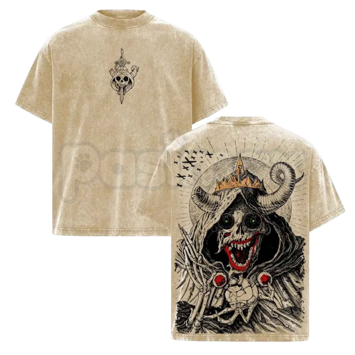 The Lich Adventure Time T-Shirt – Retro Cartoon Villain Graphic Tee, Vintage Washed Dark Fantasy Lightweight Cotton Unisex Top