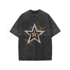 Outing Street Tee Unisex Acid Wash T-Shirt – Retro Urban Streetwear Graphic Top, Vintage Faded Lightweight Cotton Casual Tee