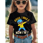 "Bruh I Was 6 Now I'm 7" Birthday T-Shirt – Funny Kid's Dabbing Graphic Tee