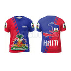 Men's Haiti Football Jersey – Comfortable Ethnic Pattern Sports Shirt, Haitian Pride Fan Apparel