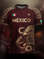 Mexico Aztec Eagle Heritage Soccer Jersey – All Over Print Men's Football Shirt, Mexican Pride Fan Apparel
