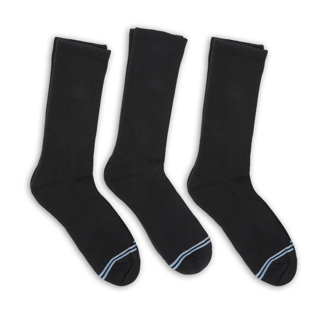 Black Casual Crew Socks 3-Pack