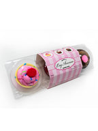 3 PC Cupcake Socks Set, includes 3 pairs of fresh baked woven cupcake crew socks with mismatched designs.