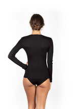 EGI Exclusive Collections Women's Merino Wool Blend Lace-Trimmed Long Sleeves T-Shirt. Proudly Made in Italy (307)