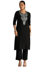 Soch Women Rayon Floral Print Kurta with Thread Work